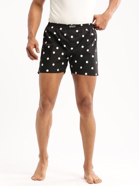 showoff black slim fit printed boxers