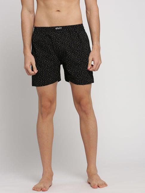 showoff black slim fit printed boxers