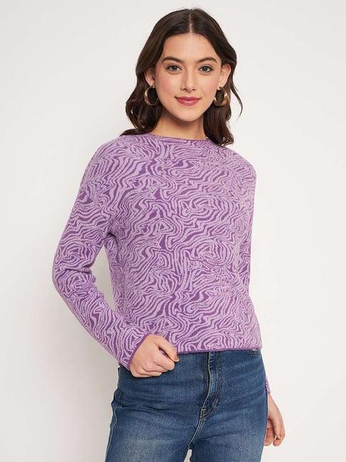 madame purple printed sweater