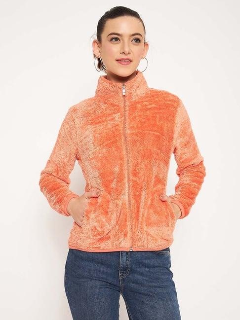 madame orange self pattern sweatshirt