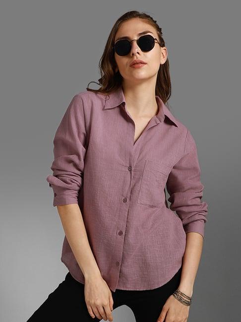 high star mauve oversized shirt