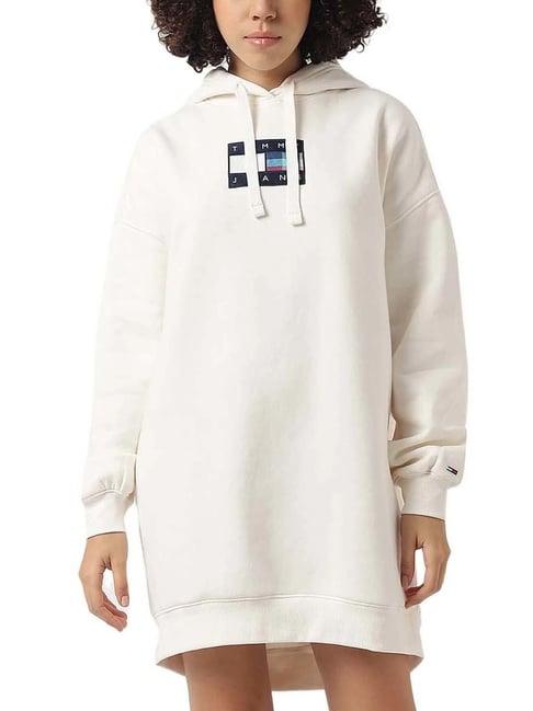 tommy hilfiger ancient white logo straight fit dresses