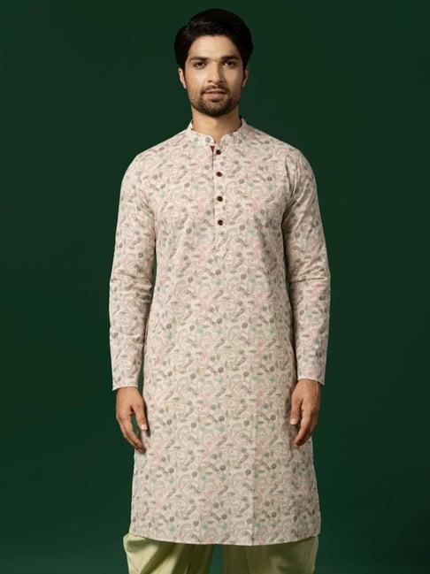 kisah multicolored regular fit printed kurta