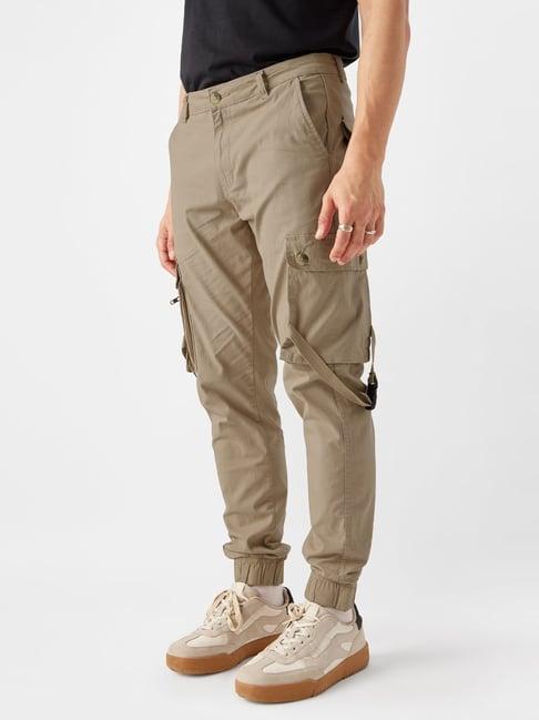 the souled store multicolor regular fit cargo joggers