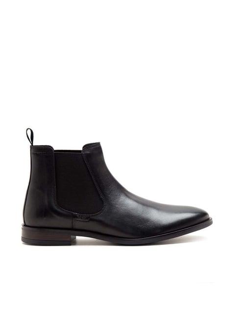 thomas crick men's black chelsea boots