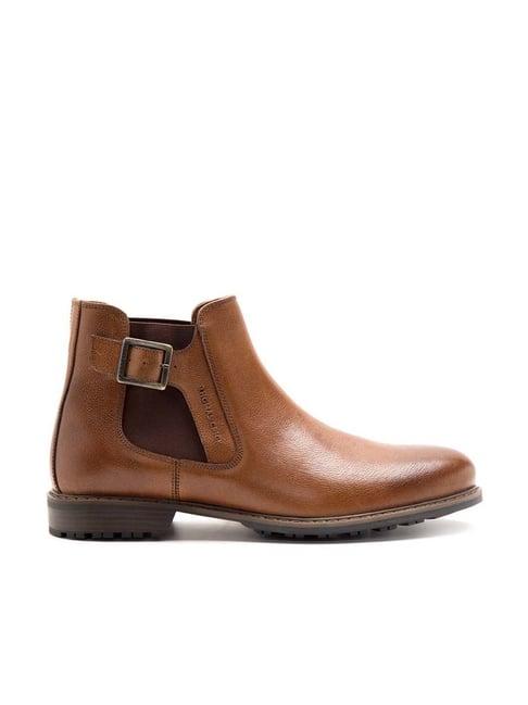 thomas crick men's tan chelsea boots