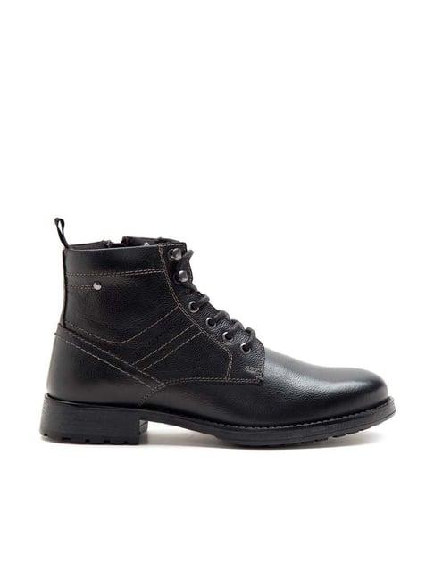 thomas crick men's black derby boots