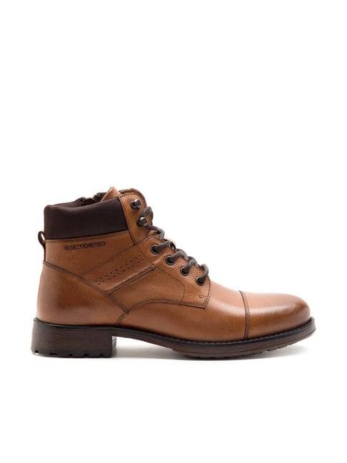 thomas crick men's tan derby boots