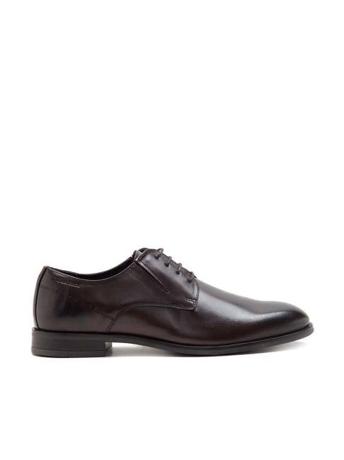 thomas crick men's dark brown derby shoes