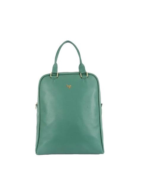 baggit green solid large backpack - 15 inches