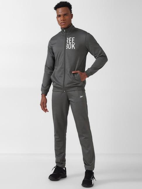 reebok training grey slim fit neo vector tracksuit