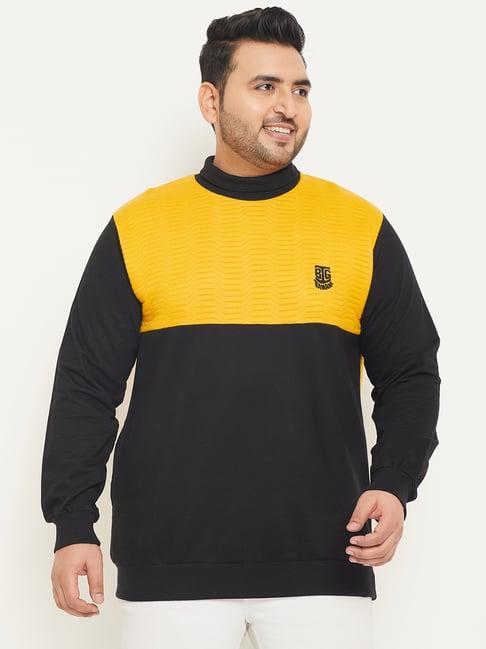 bigbanana black regular fit cotton plus size sweatshirt