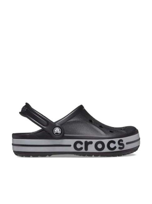 crocs men's bayaband black back strap clogs