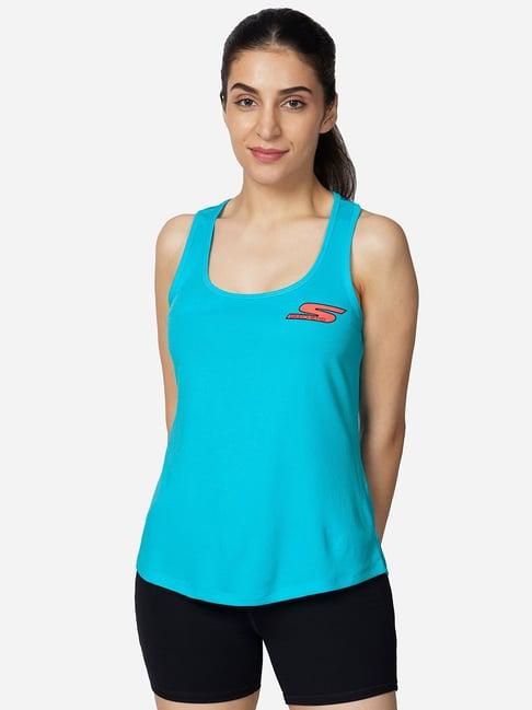 skechers blue tank top