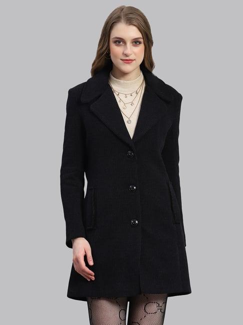 monte carlo navy wool striped coat