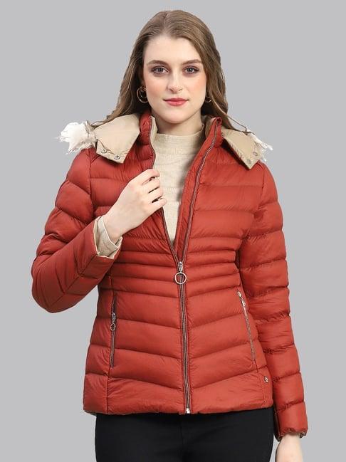 monte carlo rust regular fit puffer jacket