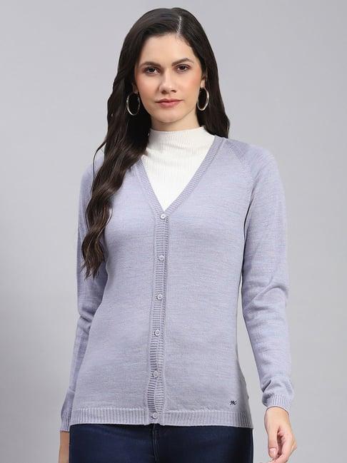 monte carlo lavender wool regular fit cardigan