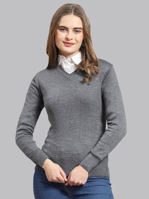 monte carlo grey textured sweater