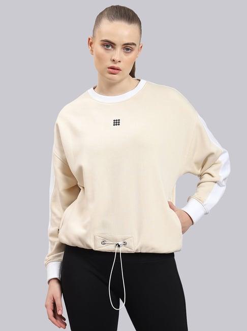 rock.it beige cotton regular fit sweatshirt