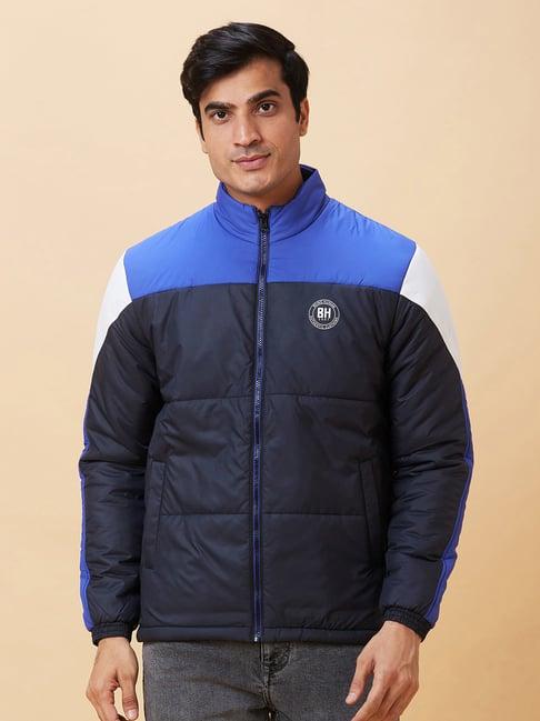 being human mutlicolor regular fit mock collar jacket