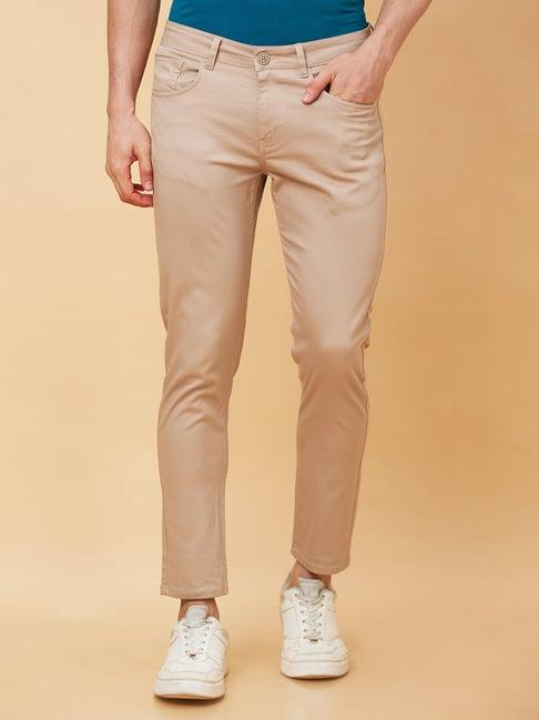 being human beige regular fit chinos