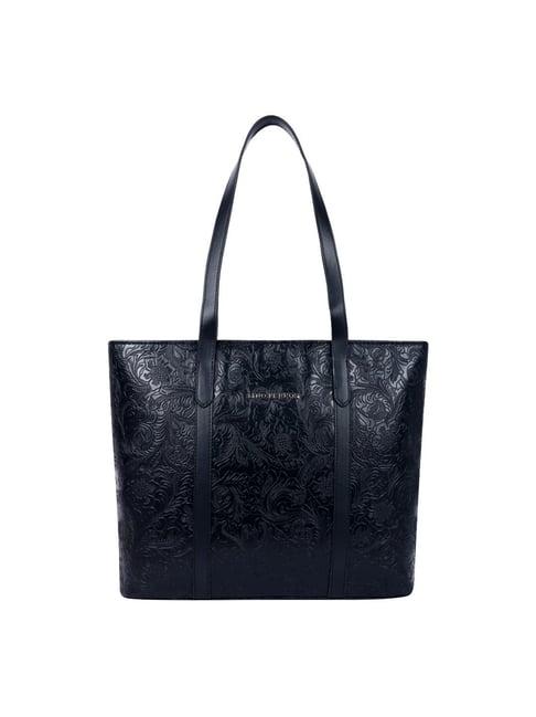 lino perros black textured medium tote bag