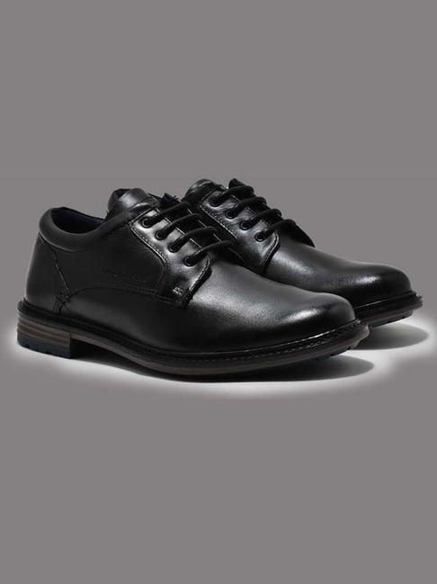 woodland men's black derby shoes