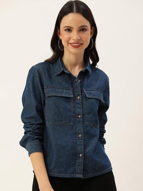 bene kleed navy denim shirt