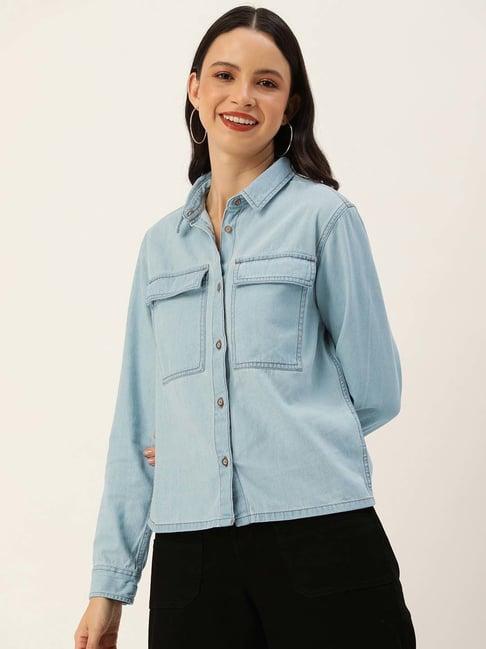 bene kleed blue denim shirt