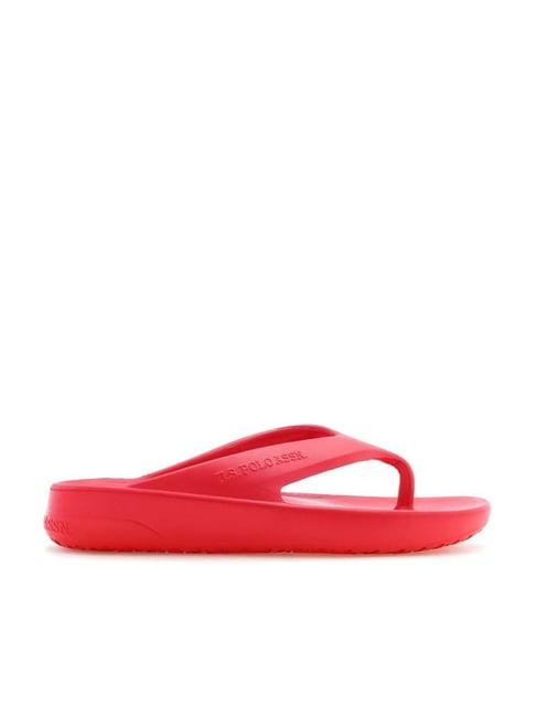 u.s. polo assn. men's red flip flops