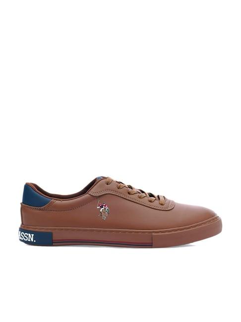 u.s. polo assn. men's tan casual sneakers