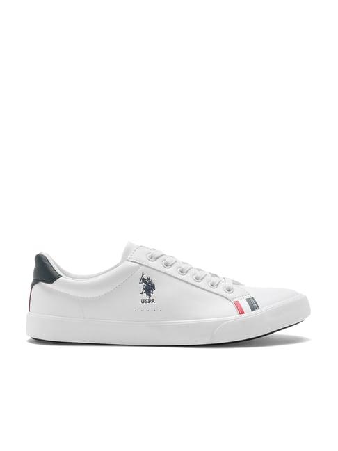 u.s. polo assn. men's white casual sneakers