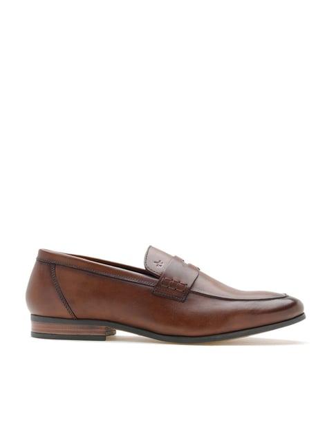 arrow men's tan formal loafers