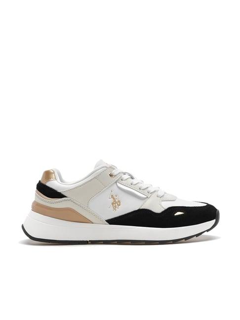 u.s. polo assn. women's white running shoes