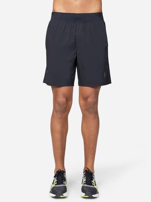 skechers black regular fit sports shorts