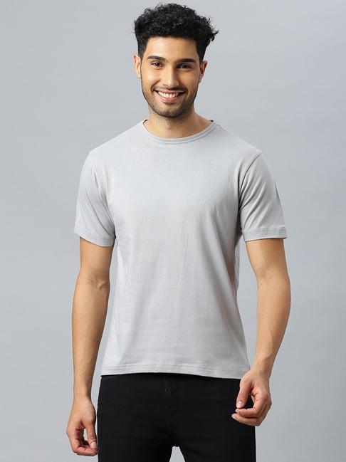 don vino grey regular fit crew t-shirt