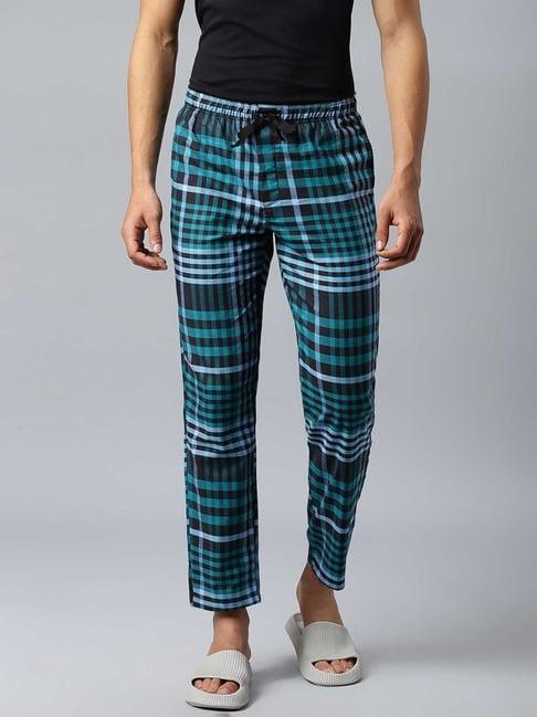 don vino multicolor relaxed fit check lounge pants