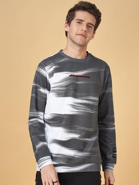 street 808 by pantaloons multicolored cotton regular fit printed sweatshirt