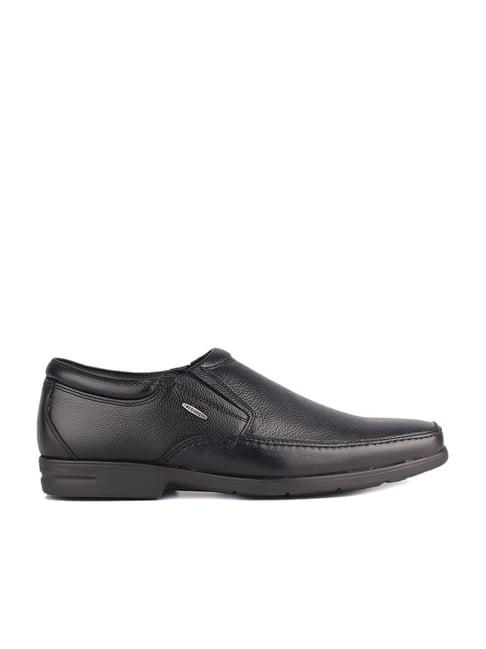 red chief men's black formal loafers