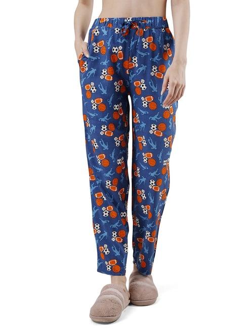 soie dark blue printed pyjamas