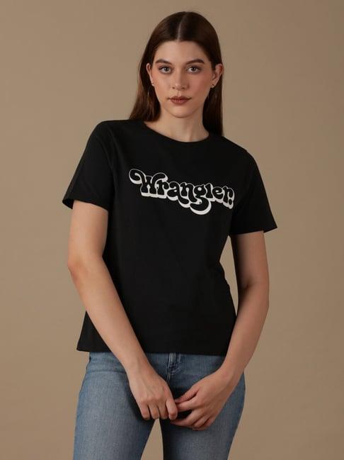 wrangler black logo t-shirt