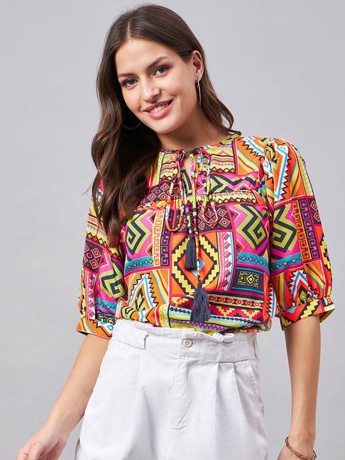 style quotient multicolor printed top