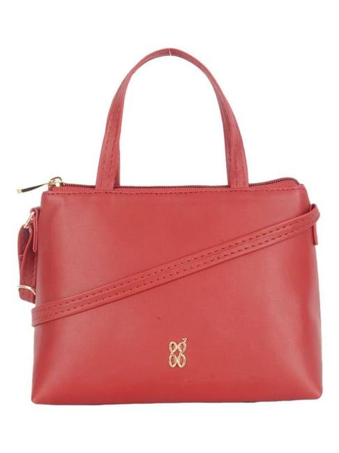 baggit red large satchel handbag