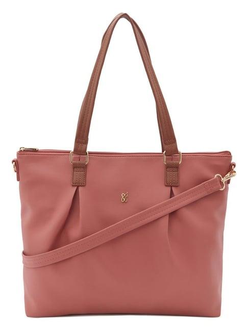 baggit pink large tote bag