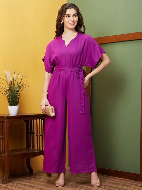 globus purple full length jumpsuit