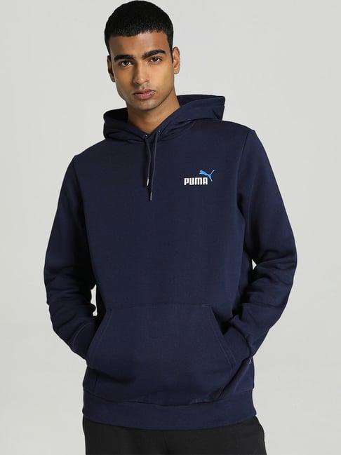 puma essentials+ indigo regular fit hooded sweatshirt