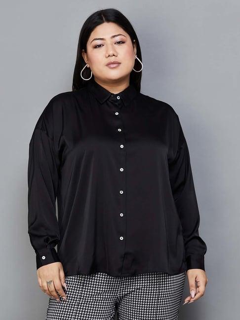 nexus by lifestyle black regular fit shirt