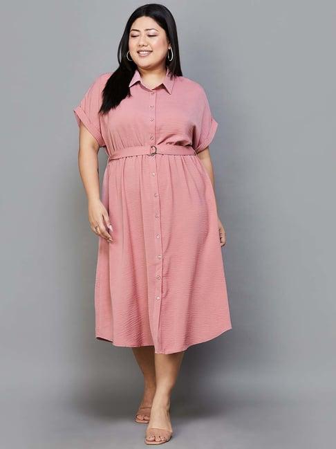 nexus by lifestyle pink shirt dress