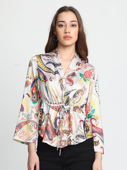 shaye white floral print shirt