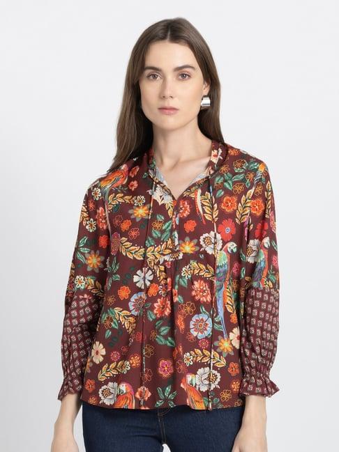 shaye multicolor floral print top